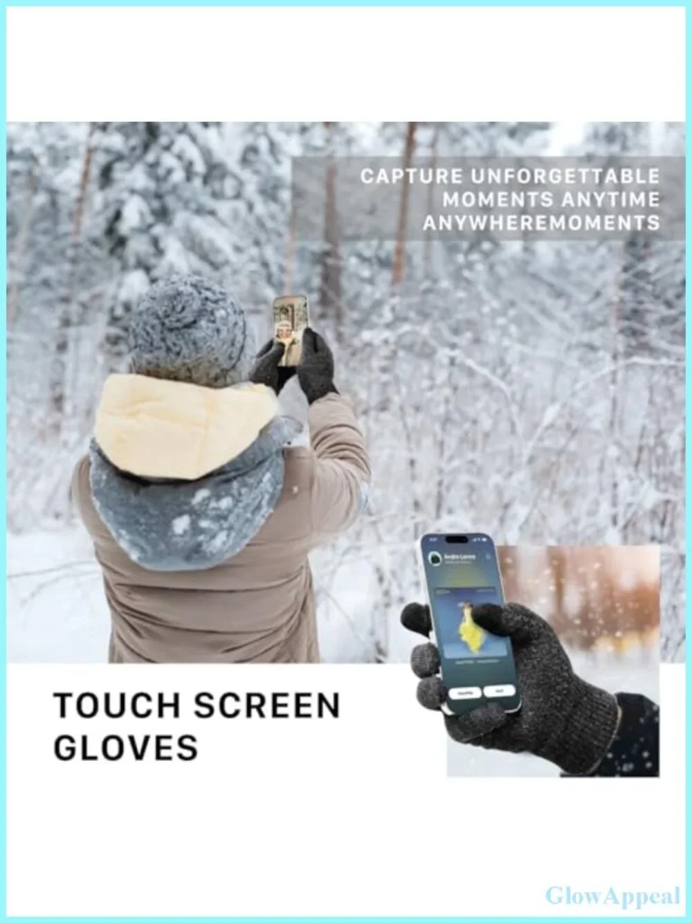 Thermal Fleece Liner Gloves Touchscreen Knit Winter Driving Skiing